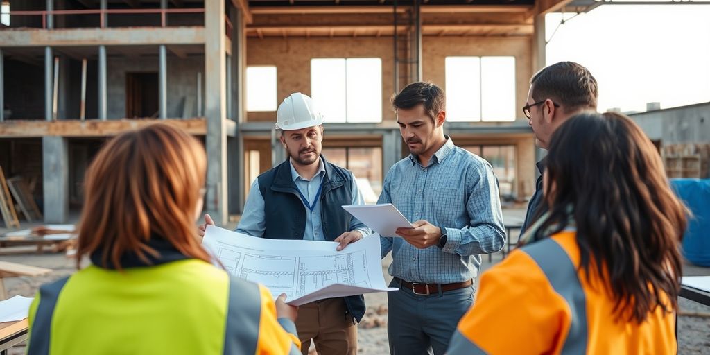PCSS Contractors - Proven Construction Scheduling Consultant Consultant with team at construction site.